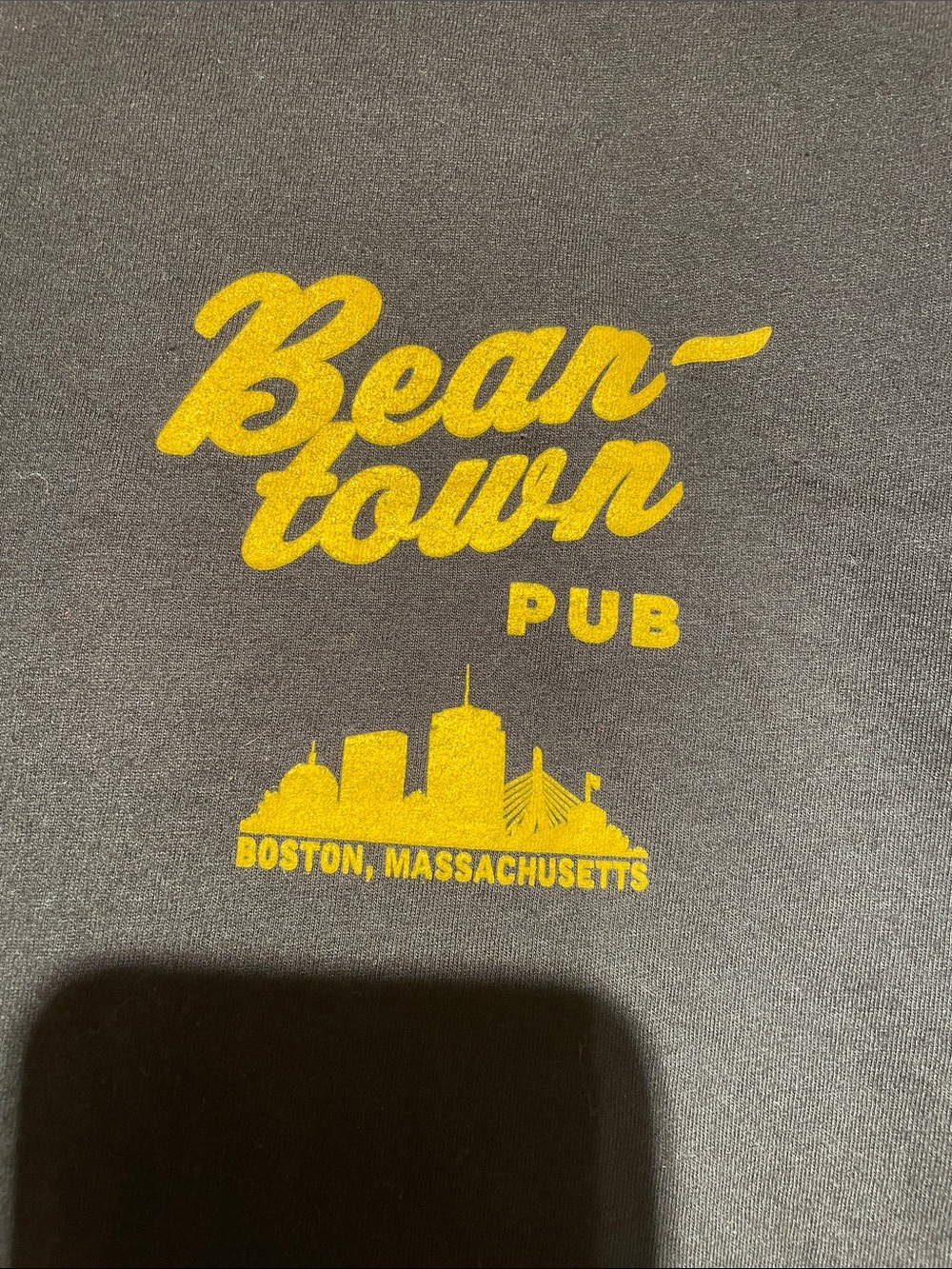Bean-town Pub Graphic Tee - Yellow on Black